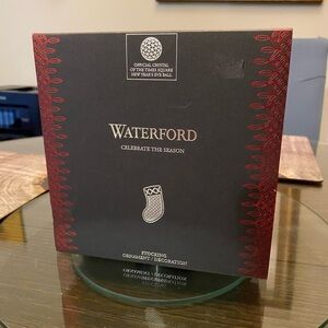 Waterford Red and Black Stocking Ornament